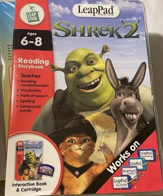 LeapFrog Leappad Shrek 2 & Cartridge & Book Top Zustand 