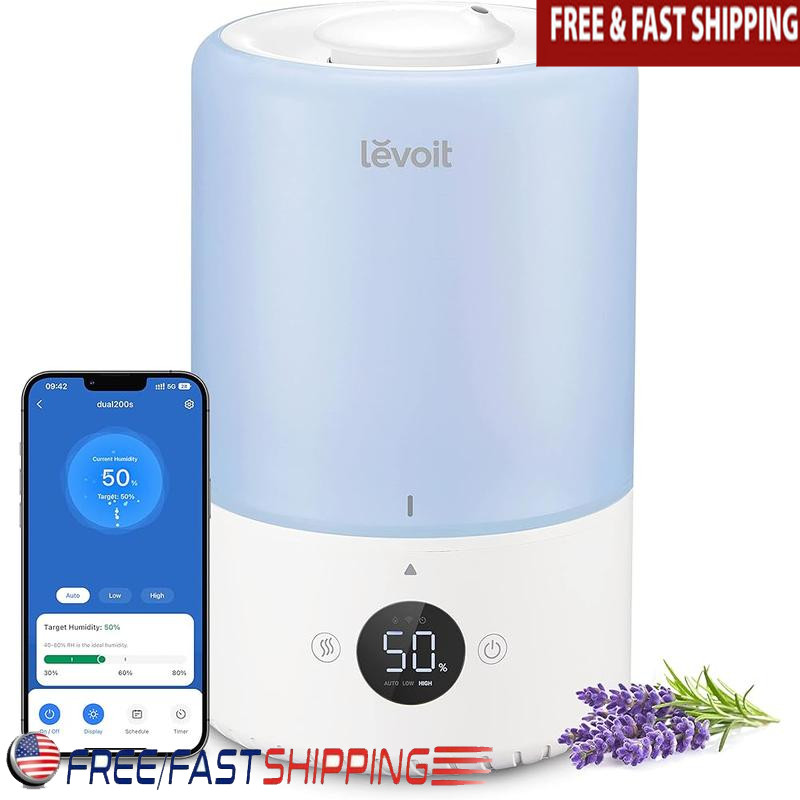 Smart Humidifier Top Fill Voice Control Humidistat Timer Essential Oil Diffuser