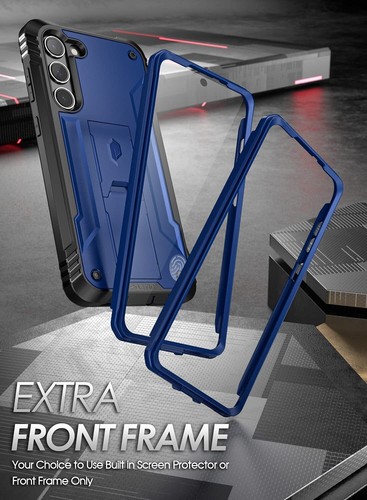 For Samsung Galaxy S23 Case Poetic Built-in Screen Cover NavyBlue with Kickstand - Zdjęcie 4 z 6