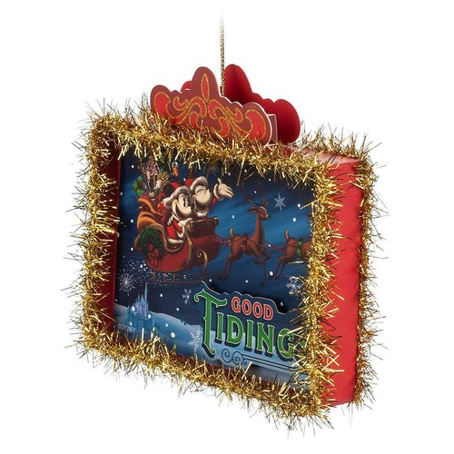 Disney Parks Mickey Mouse Tinsel Good Tidings Seasons Greetings Holiday ornament - Picture 3 of 4