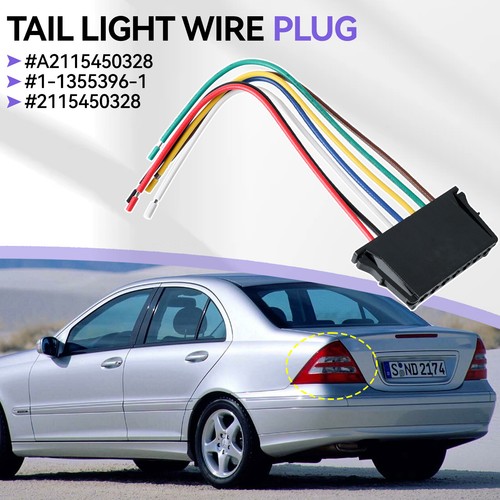 Rear Tail Light Bulb Wired Connector Plug For Mercedes W204 S204 #A2115450328 - Picture 2 of 7