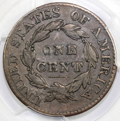 1825 1c Coronet or Matron Head Large Cent PCGS VF 25 - Picture 3 of 5