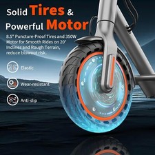 SIGRAVY Electric Scooter for Adults Commuter 350W Foldable 19MPH 21Mi 8.5" Tires 9