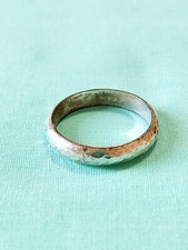 Textured Solid Sterling Silver Sz 8 Wedding Engagement 4mm Band Ring 925