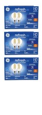 6 bulbs GE refresh LED G16.5, Candelabra Base, 4.5 watt, 360 lumen, Dimmable,