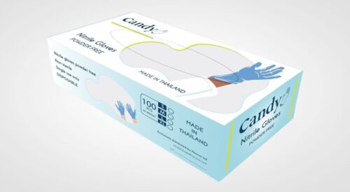 NITRILE GLOVES Case of blue nitrile gloves 1000 pcs (10 packs of 100) - Picture 4 of 7