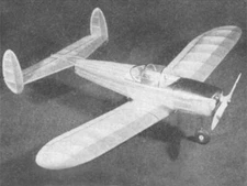 Erco Ercoupe F/F Rubber 20" Wingspan RC Model Airplane Printed Plans & Templates