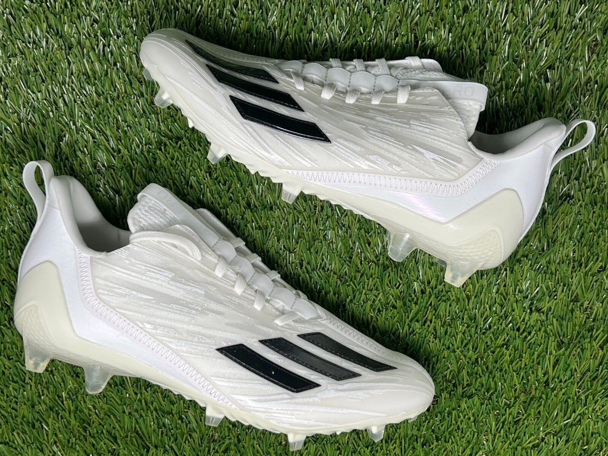Adidas Adizero Football New Cleats (GX4049) White Black - Mens Size 13 adidas Adizero 12.0 Football Cleats White Black Men main image 3