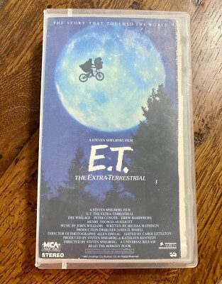 E.T. The Extra Terrestrial VHS Green Steven Spielberg Drew Barrymore Vintage 80s