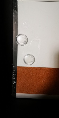 Staples Magnetic Dry-Erase / Cork Board w/ 2 Magnets & Marker 11" x 17" Sealed - Picture 3 of 7