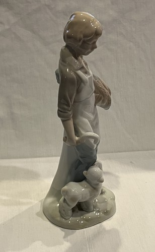 Vtg Price Products Farm Boy With Sheaves Lamb Pastoral Porcelain Figurine Taiwan - Picture 6 of 9