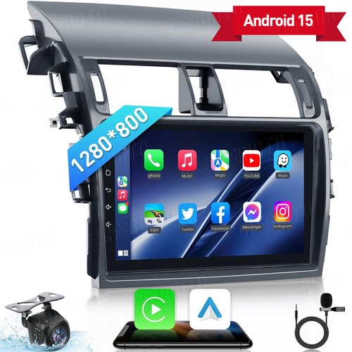 Apple Carplay Android 15 Car Stereo Radio GPS Navi FOR 2009-2013 TOYOTA COROLLA