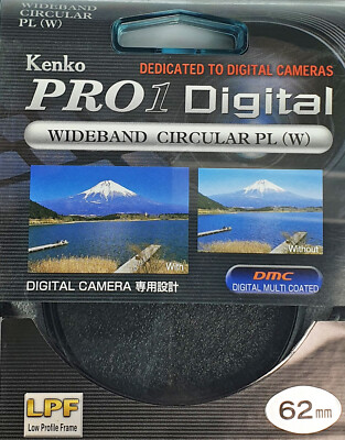 Filtro Kenko Pro1 Digital WIDEBAND CIR CPL 62mm – Polarizzatore Circolare Giapponese