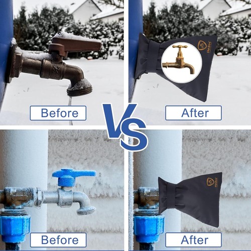 Pro Outdoor Faucet Covers for Winter Freeze Protection, 2 Pack 6" W X 8.2" H Win - Picture 2 of 7