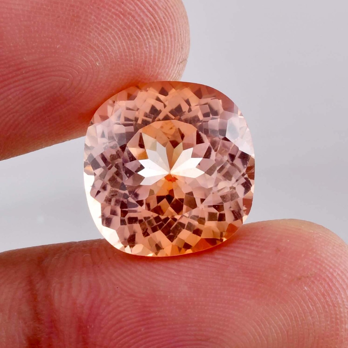 11 x 11 mm Natural Peach Padparadscha Sapphire 6.20 Ct (GIT