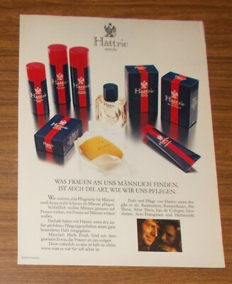 Rare Advertising HATTRIC Extra Dry After Shave Eau de Cologne Shaving Cream 1972