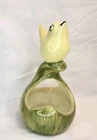 Stangl & Pennsburg Pottery Planter with yellow chick on green gourd 5" Tall