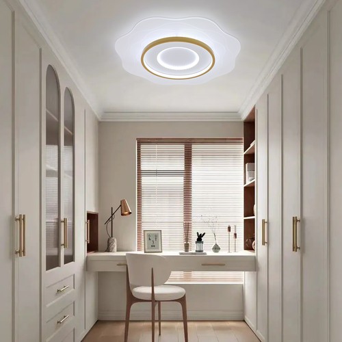 Acrylic Ceiling Light Bedroom Flush Mount Ring Chandelier Ceiling Lamp Fixture - Picture 6 of 18
