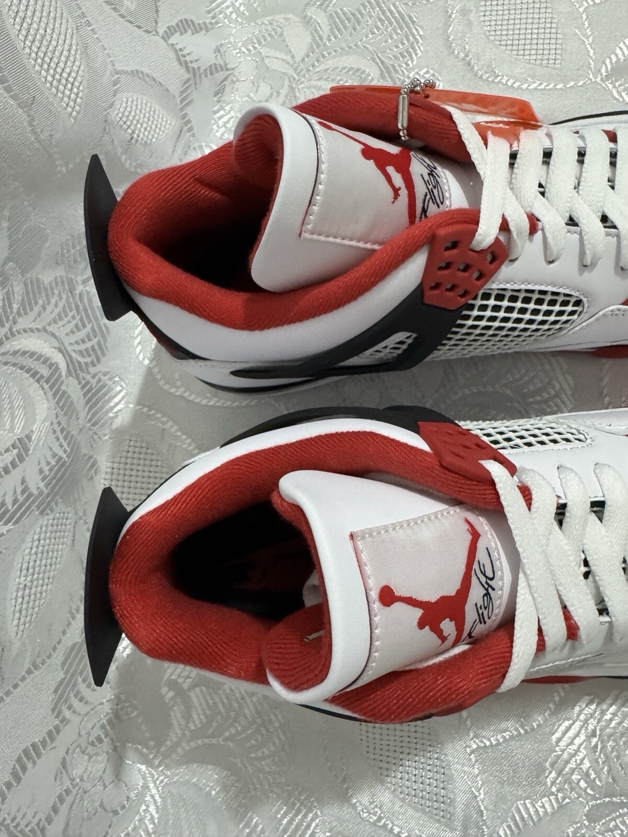 NIKE AIR JORDAN 4 RETRO OG 11.5 FIRE RED DC7770 160 CEMENT TECH