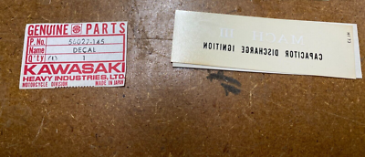 NOS KAWASAKI 1969-75 H1 LH SIDE COVER DECAL 56027-145 | eBay
