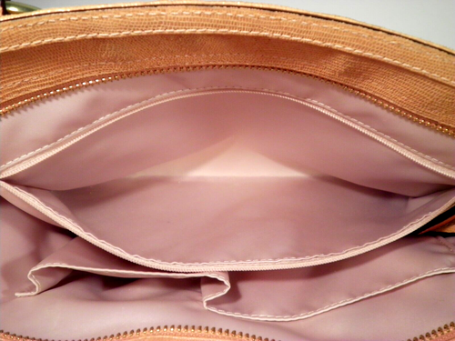 Coach Alexandra Python Peach Purse Straw Tote F21959 Studded Coral Handbag B1320 - Picture 9 of 24