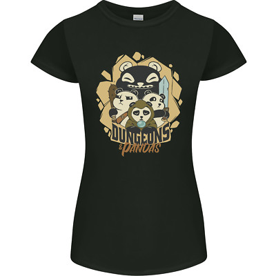Dungeons & Panda Bears Role Play Games RPG Womens Petite Cut T-Shirt