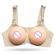 Silicone Breast Forms with Bra Fake Boobs Crossdresser Seamless Wireless Bra