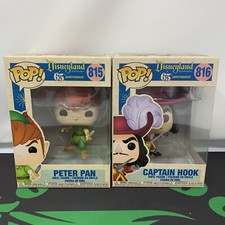 Funko Pop Disneyland Resort Anniversary Peter Pan 815 Captain Hook 816 Lot of 2