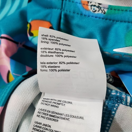Speedo Girls Swimwear Large Blue Capri Breeze One Piece Parrot Allover Print NWT - Picture 8 of 10