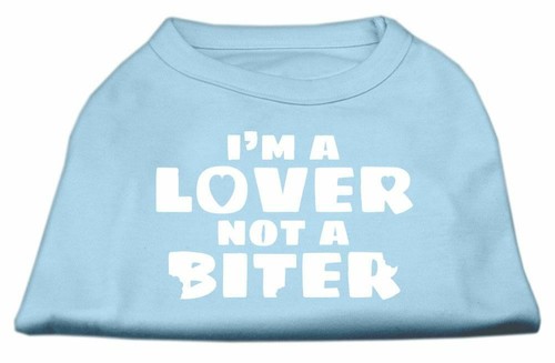 I'm a Lover not a Biter Screen Printed Dog Valentines Day Shirt - Picture 3 of 25