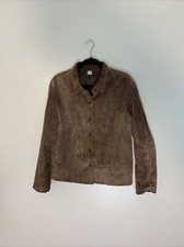 Women’s Suede, Authentic Leather Jacket, Size Large Chocolate Brown Western Coat