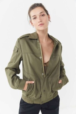 1980s Czech Army Cadet jacket military coat olive khaki unissued 