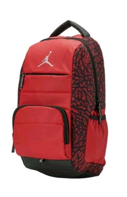 air jordan backpack black and red