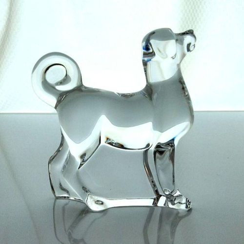 NEW Flawless BACCARAT France ZODIAC Crystal Dog Puppy Akita - Picture 2 of 8