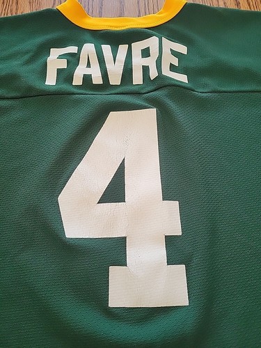 Reebok Brett Favre Green Bay Packers Jersey Youth Size Large 14-16 Football Boys - Picture 8 of 9
