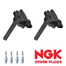 2 Ignition Coil & 4 NGK Iridium Spark Plugs for 1999-2002 Suzuki Vitara 1.6L I4