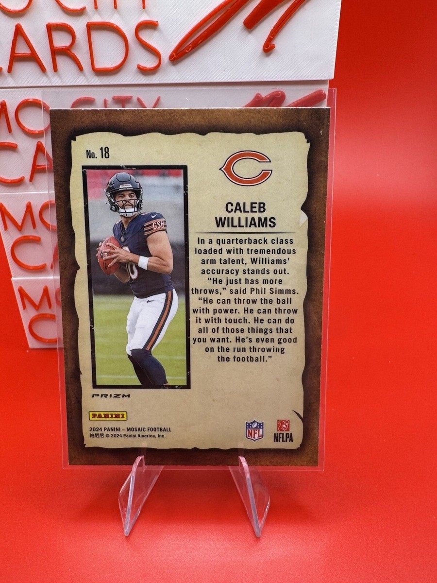 2024 CALEB WILLIAMS Panini Mosaic Notoriety Green Mosaic Prizm #18