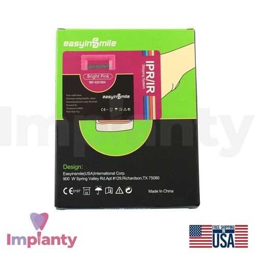 Juego de Tiras Dentales IPR Grano Grueso Doble Cara Preforado Rosa Brillante 0.4mm - Imagen 5 de 5
