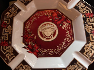 VERSACE Blooms Medusa Prestige Home Gift ash tray Bowl  Valentine Gift new SALE
