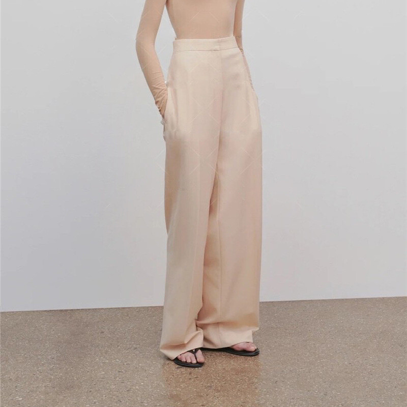 FILA Pantalone donna THE ROW primavera classico misto lana drappeggio casual gamba dritta