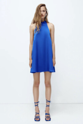 zara backless satin dress The most gorgeous Zara silk satin dress , Perfect backless design with a side slit , Would you wear it? | Marina Popovic