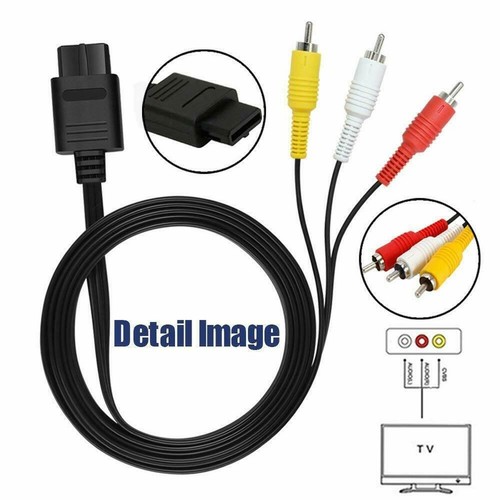 AV AUDIO VIDEO A/V CABLE CORD WIRE TV GAME HTE CABLE FOR NINTENDO 64 SNES F - Picture 6 of 8