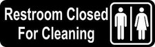 10x3 Unisex Restroom Closed For Cleaning Magnet Vinyl Magnetic Door Sign Magnets