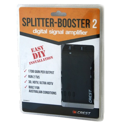 NEW DIGITAL TV SIGNAL 2-WAY SPLITTER BOOSTER HUB 2 OUTPUTS HOME SHARE HOUSE - Picture 5 of 5