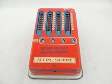 VINTAGE 1940'S WOLVERINE ADDING MACHINE, TIN, MADE IN USA