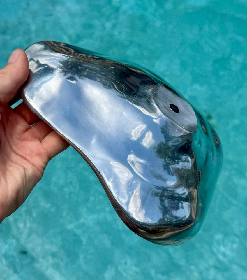 ⭕️ BEATRIZ BALL OCEAN OYSTER BOWL • ALUMINIO PULIDO ESCULTÓRICO 10" - 1,2 LB Foto 2 de 4
