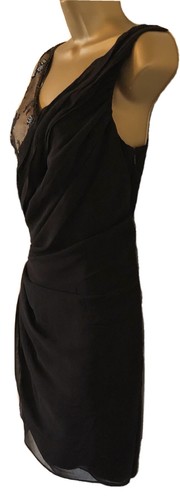 KATE MOSS Topshop Vintage Retro Black Floral Lace Sequin Mini Party dress UK 10 - Picture 4 of 15