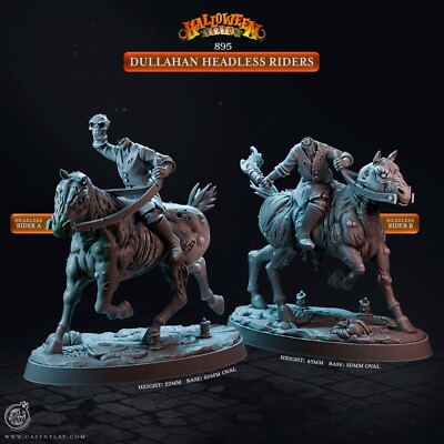 Untote Reiter Miniatur Set Kopflos auf Zombie Pferd Figur für TTRPG's wie D&D 5e