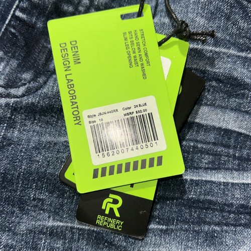 Jeans Refinery Republic Uomo Taglia 18 Blu Denim - Elasticizzato Comfort - Foto 3 di 9
