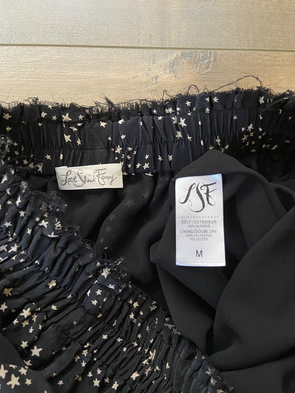 Medium - LoveShackFancy Ruffle Mini Skirt Black N… - image 12